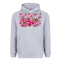 Heather Grey valentines day mamas boy Heavyweight Hoodie - texasbilliewilder
