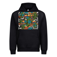 Black cactus gemstone Urban Hoodie - AdoDesignShop