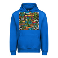 Cobalt cactus gemstone Urban Hoodie - AdoDesignShop