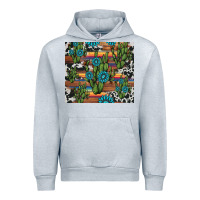 Heather Grey cactus gemstone Urban Hoodie - AdoDesignShop