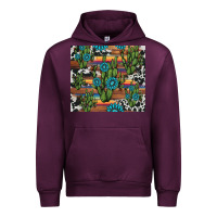 Mauve Wine cactus gemstone Urban Hoodie - AdoDesignShop