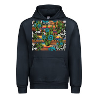 Navy cactus gemstone Urban Hoodie - AdoDesignShop