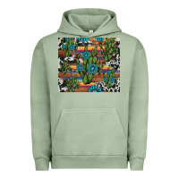 Pigment Oil Green cactus gemstone Urban Hoodie - AdoDesignShop
