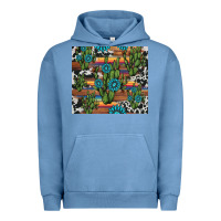 Pigment Pebble Blue cactus gemstone Urban Hoodie - AdoDesignShop
