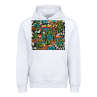 White cactus gemstone Urban Hoodie - AdoDesignShop