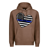 Chestnut american thin blue line flag Premium Hoodie - Artiststas