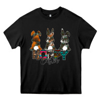 Black Hoppy Easter Heavy Core Tee - CowhideDigitalArt