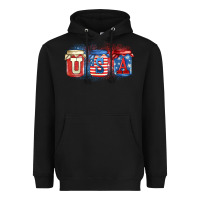 Black usa mason jars Heavyweight Hoodie - Zillion Design Studio