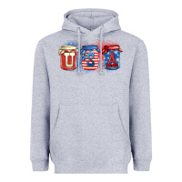 Heather Grey usa mason jars Heavyweight Hoodie - Zillion Design Studio