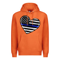 Carrot american thin blue line flag Premium Hoodie - Artiststas