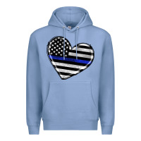 Colony Blue american thin blue line flag Premium Hoodie - Artiststas