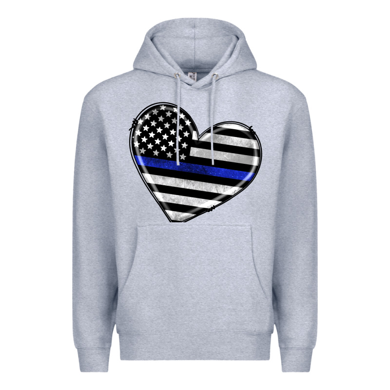 American Thin Blue Line Flag Premium Hoodie by Artiststas | Teevron