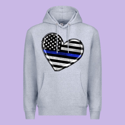 American Thin Blue Line Flag Premium Hoodie Designed By Artiststas