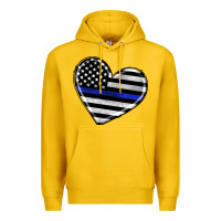 Lemon american thin blue line flag Premium Hoodie - Artiststas