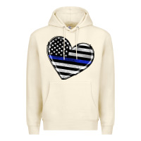 Sandshell american thin blue line flag Premium Hoodie - Artiststas