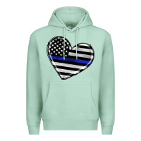Seafoam american thin blue line flag Premium Hoodie - Artiststas