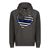Smoke american thin blue line flag Premium Hoodie - Artiststas
