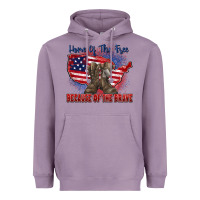 Lavender home of the free because of the brave Heavyweight Hoodie - Zillion Design Studio