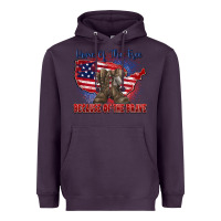 Plum home of the free because of the brave Heavyweight Hoodie - Zillion Design Studio