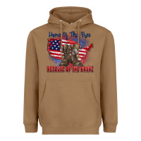 Toasted Coconut home of the free because of the brave Heavyweight Hoodie - Zillion Design Studio