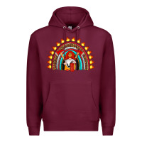 Burgundy firefighter gnomes rainbow Premium Hoodie - Artiststas