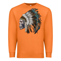 Carrot skull with indian headdress Premium Sweatshirt - RanaPortraitStore