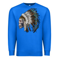 True Royal skull with indian headdress Premium Sweatshirt - RanaPortraitStore