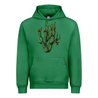 Emerald cactus with flowers Urban Hoodie - AdoDesignShop