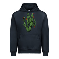 Navy cactus with flowers Urban Hoodie - AdoDesignShop
