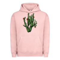 Pigment Salmon cactus with flowers Urban Hoodie - AdoDesignShop