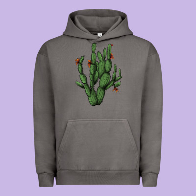 Cactus With Flowers Urban Hoodie Designed By Adodesignshop