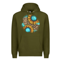 Army Green gemstone leopard patch Premium Hoodie - JahusDesignShop