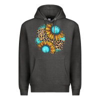 Charcoal Heather gemstone leopard patch Premium Hoodie - JahusDesignShop
