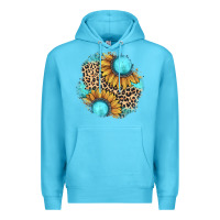 Ocean Blue gemstone leopard patch Premium Hoodie - JahusDesignShop