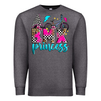 Charcoal Heather bmx princess Premium Sweatshirt - Zillion Design Studio