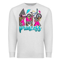 Oatmeal Heather bmx princess Premium Sweatshirt - Zillion Design Studio