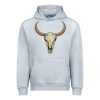 Heather Grey bull skull Urban Hoodie - AdoDesignShop