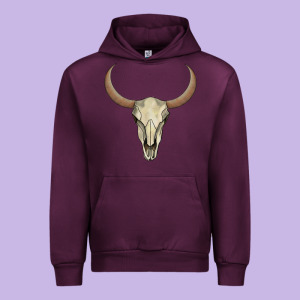 Bull Skull Urban Hoodie Designed By Adodesignshop
