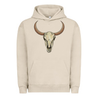Pigment French Oak bull skull Urban Hoodie - AdoDesignShop
