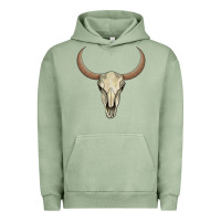 Pigment Oil Green bull skull Urban Hoodie - AdoDesignShop