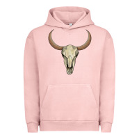 Pigment Salmon bull skull Urban Hoodie - AdoDesignShop