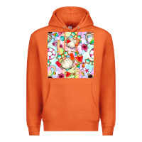 Carrot summer gnome seamless pattern Premium Hoodie - BundleAndBundleShop