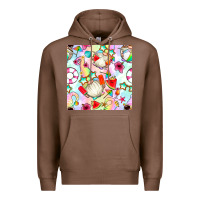 Chestnut summer gnome seamless pattern Premium Hoodie - BundleAndBundleShop