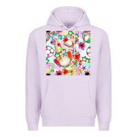 Lilac summer gnome seamless pattern Premium Hoodie - BundleAndBundleShop