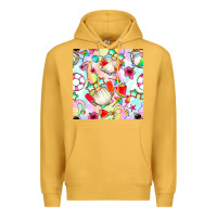 Mustard summer gnome seamless pattern Premium Hoodie - BundleAndBundleShop