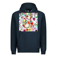 Navy summer gnome seamless pattern Premium Hoodie - BundleAndBundleShop