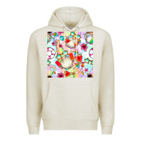Oatmeal Heather summer gnome seamless pattern Premium Hoodie - BundleAndBundleShop