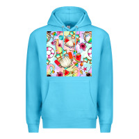 Ocean Blue summer gnome seamless pattern Premium Hoodie - BundleAndBundleShop