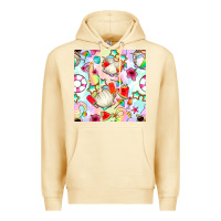 Pina Colada summer gnome seamless pattern Premium Hoodie - BundleAndBundleShop