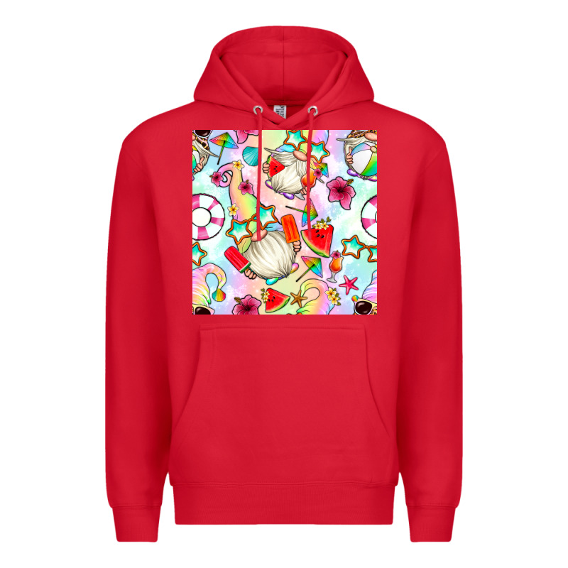 Summer Gnome Seamless Pattern Premium Hoodie by BundleAndBundleShop | Teevron